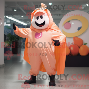 Peach Superheld Maskottchen...