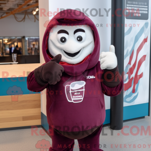 Maroon Ice Cream mascot...