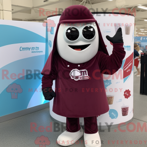 Maroon Ice Cream maskot...