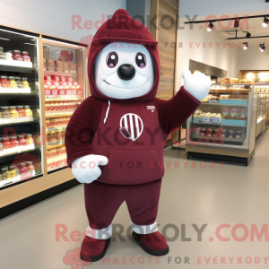 Maroon Ice Cream mascot...