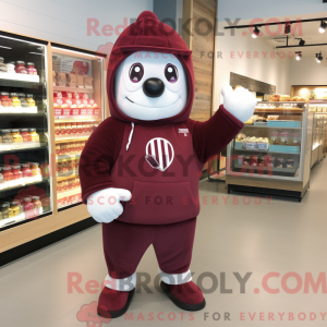 Maroon Ice Cream maskot...