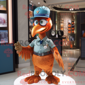 Rust Peacock mascot costume...