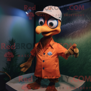 Rust Peacock mascot costume...