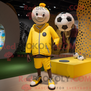 Yellow Soccer Ball mascot...