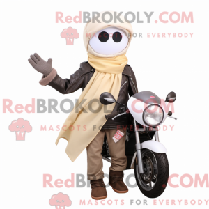 Beige Plum mascot costume...