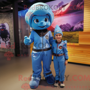 Disfraz de mascota azul del...