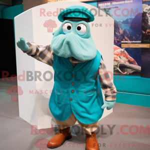 Teal Hermit Crab mascot...
