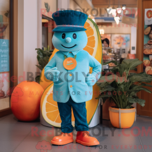 Teal Grapefruit Maskottchen...
