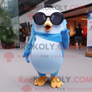 Sky Blue Penguin maskot...