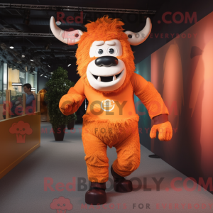 Orange Minotaur mascot...