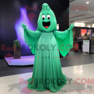 Green Ghost mascot costume...