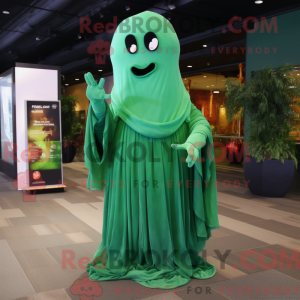 Green Ghost mascot costume...