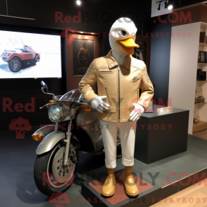 Beige Muscovy Duck mascot...