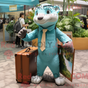 Teal Otter mascottekostuum...