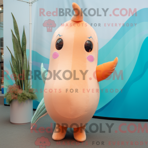 Peach Narwhal mascot...