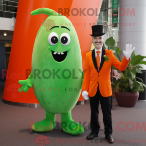 Orange Green Bean mascot...