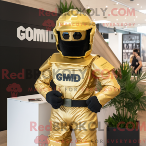 Gold Commando mascot...