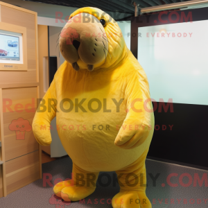 Yellow Walrus mascot...