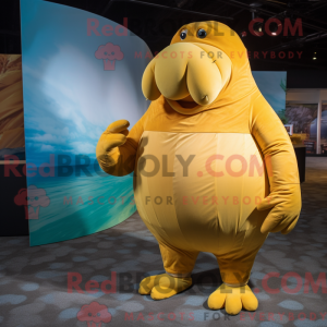 Yellow Walrus mascot...