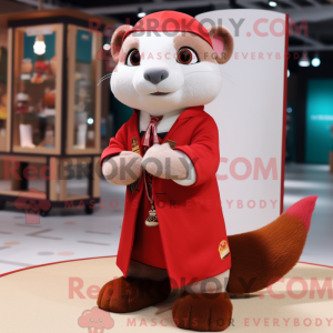 Red Ferret mascot costume...