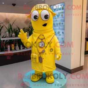 Gul Doctor maskot drakt...