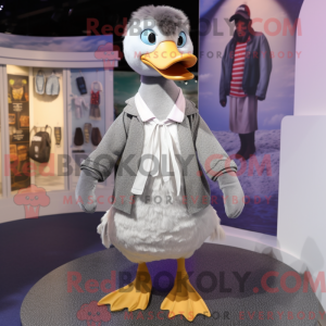 Gray Geese mascot costume...