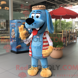 Sky Blue Hot Dogs mascot...