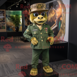 Gold Green Beret mascot...