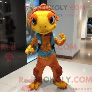 Rust Geckos mascot costume...