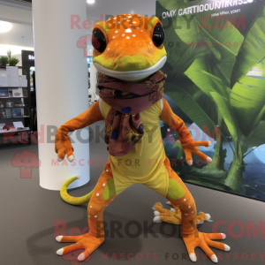 Rust Geckos mascot costume...