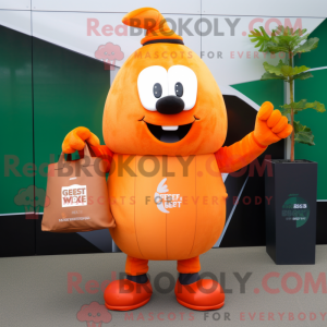 Orange Beet mascot costume...