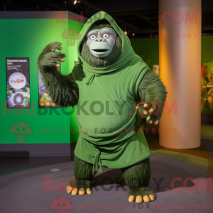 Máscara de gorila verde com...
