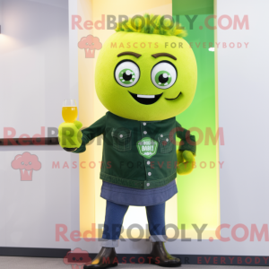 Yellow Green Beer mascot...