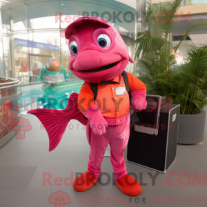 Magenta Salmon mascot...