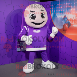 Purple Soccer Goal mascot...