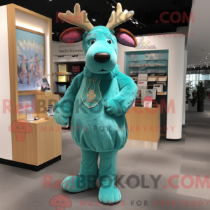 Turquoise Moose mascot...