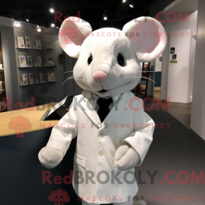 White Mouse mascot costume...