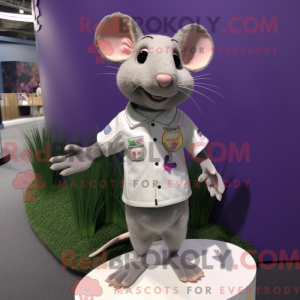 Lavender Rat mascot costume...