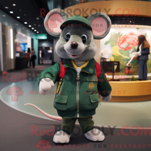 Forest Green Mouse mascot...
