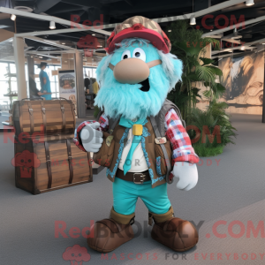 Turquoise Pirate mascot...