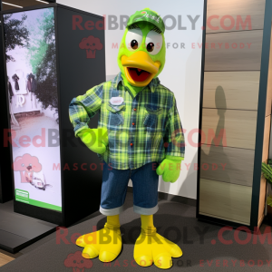 Lime Green Goose mascot...