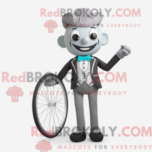 Gray Unicyclist mascot...