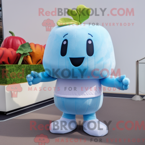 Sky Blue Turnip mascot...