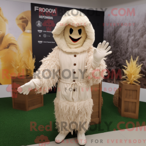 Cream Scarecrow mascot...