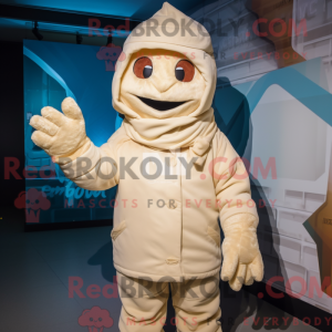 Cream Scarecrow mascot...