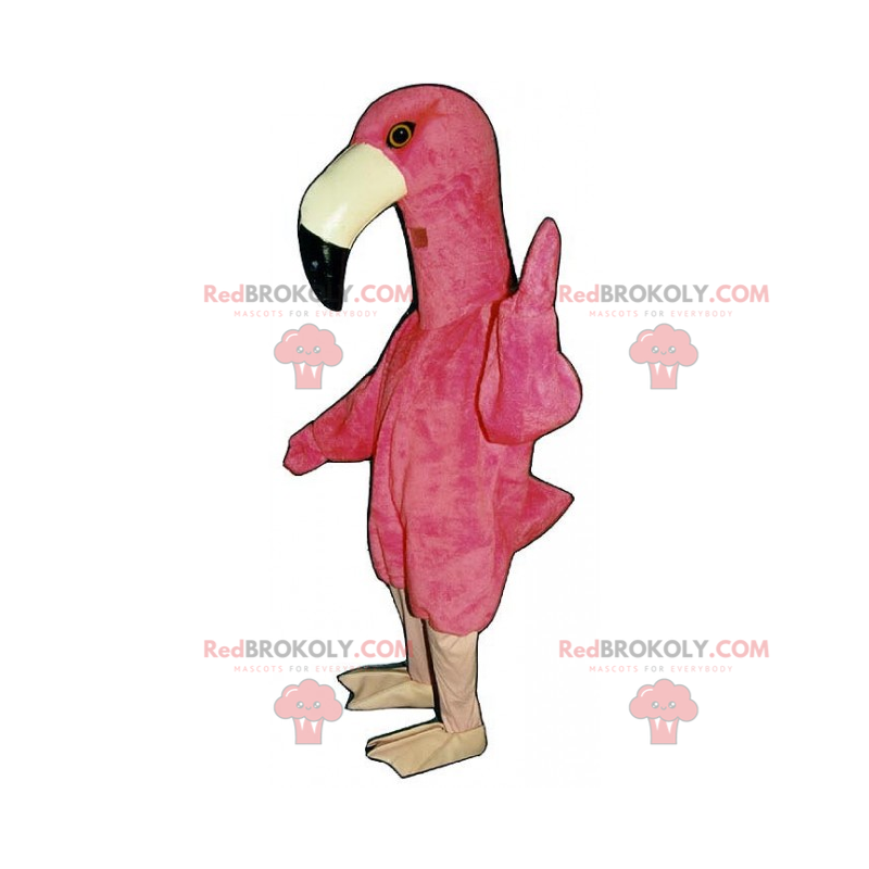 Mascotte de flamand rose - Redbrokoly.com