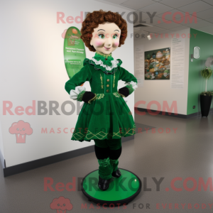 Green Irish Dancer mascot...