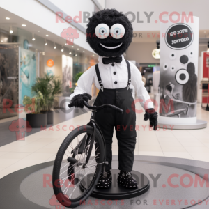 Sort Unicyclist maskot...