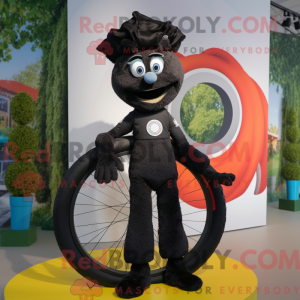 Black Unicyclist mascot...