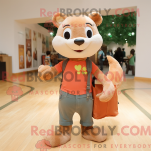 Peach Marten mascot costume...